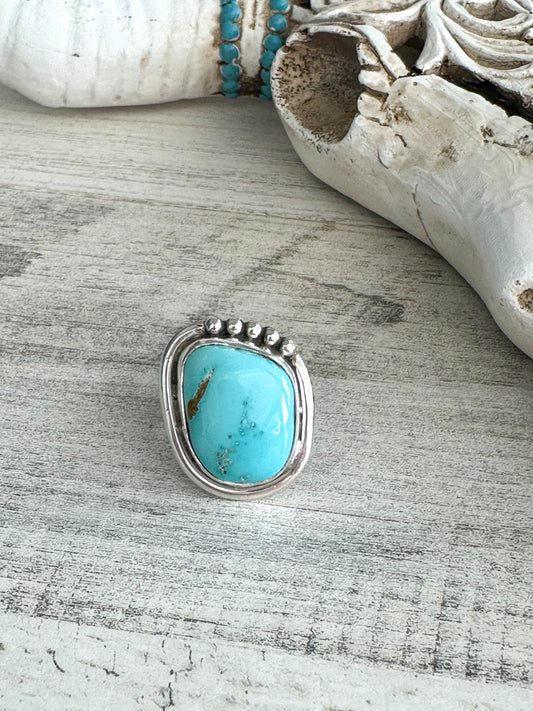 Native Made Blue Royston Ring Size 7.5