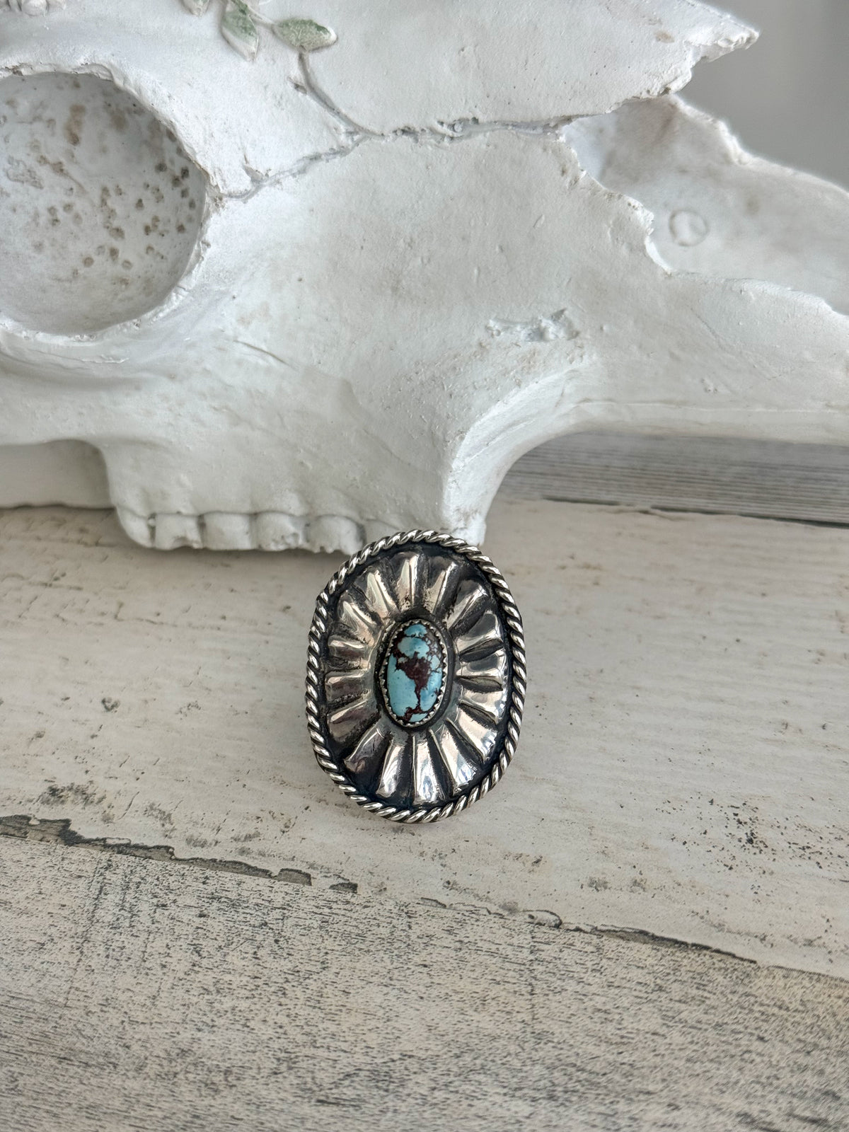 Native American Golden Hills Concho Adjustable Ring