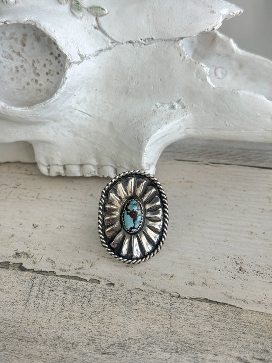 Native American Golden Hills Concho Adjustable Ring