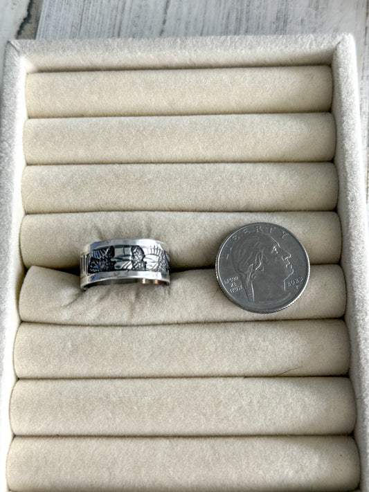 Native American Sterling Storyteller Ring 12