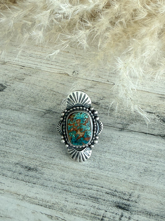 Native American Royston Turquoise Ring 10