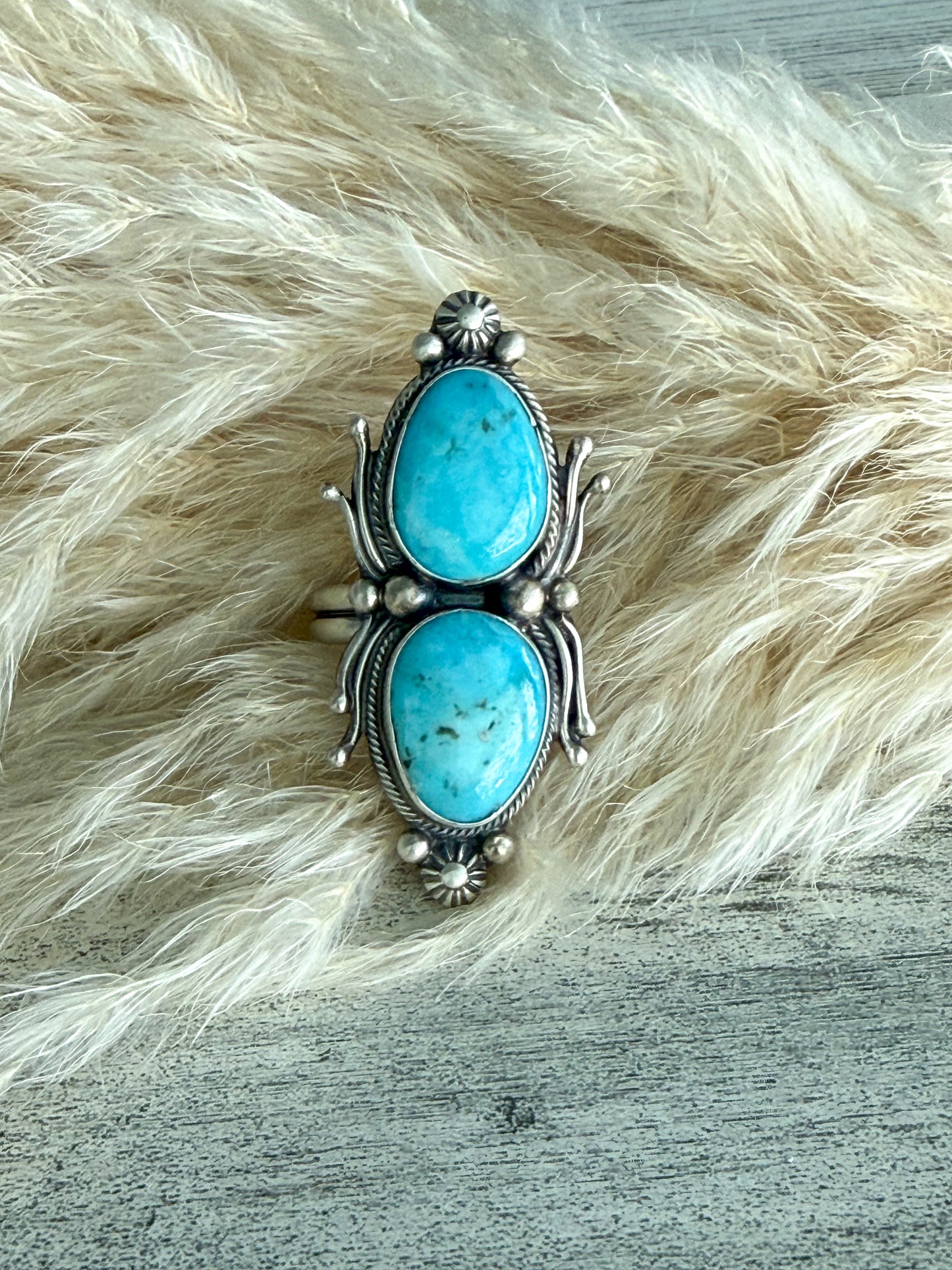 Native American Adjustable Sonoran Gem Turquoise Ring