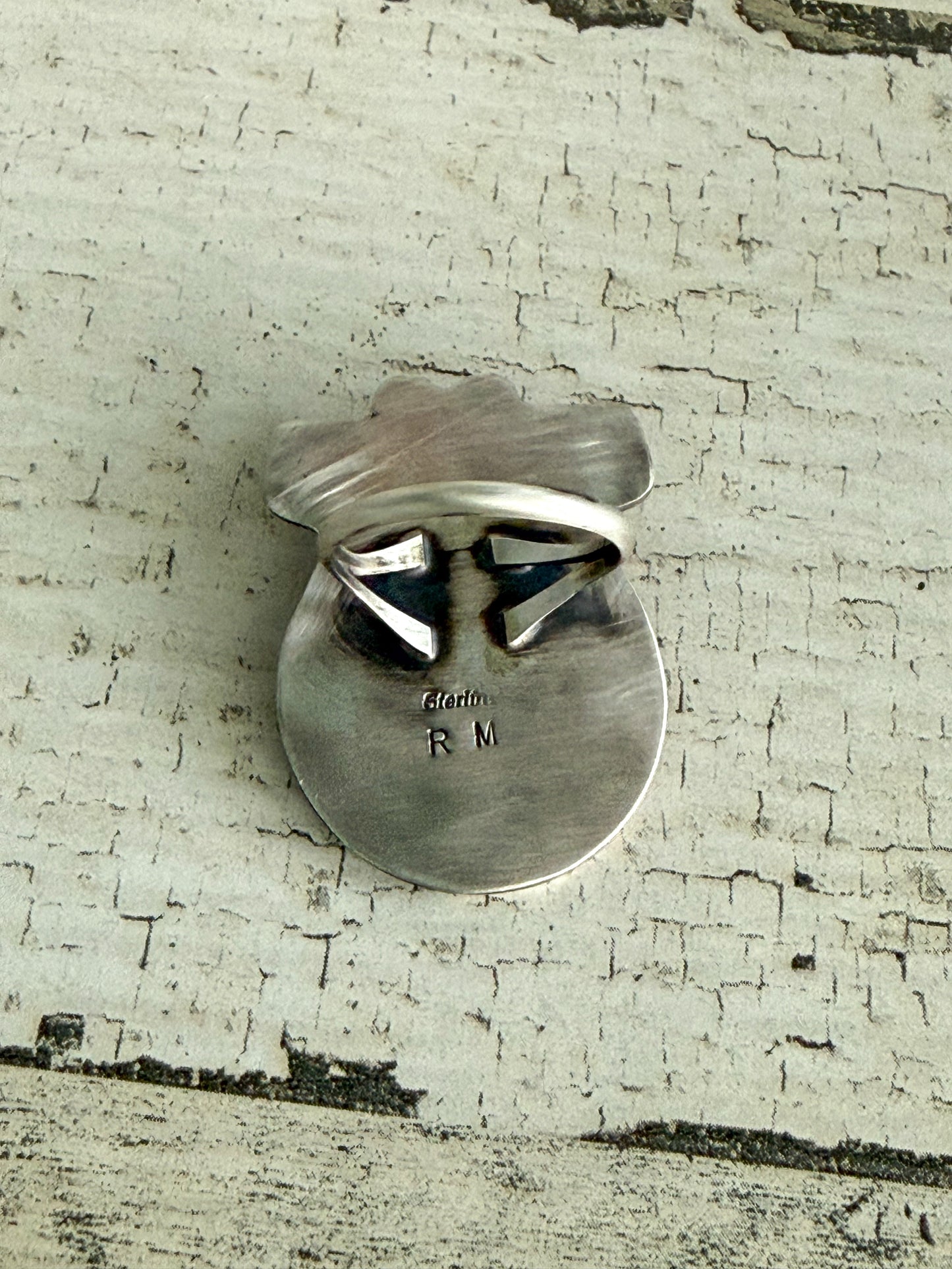 Native American Turquoise Horseshoe Ring 8.75