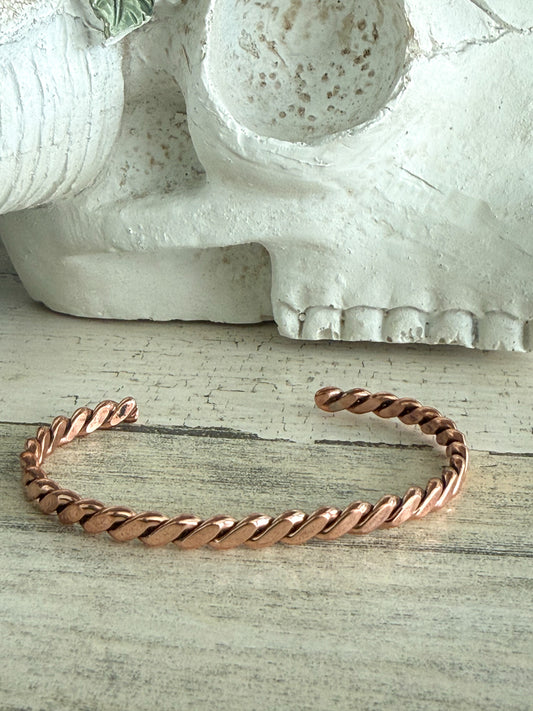 Native American Copper Cuff 7"