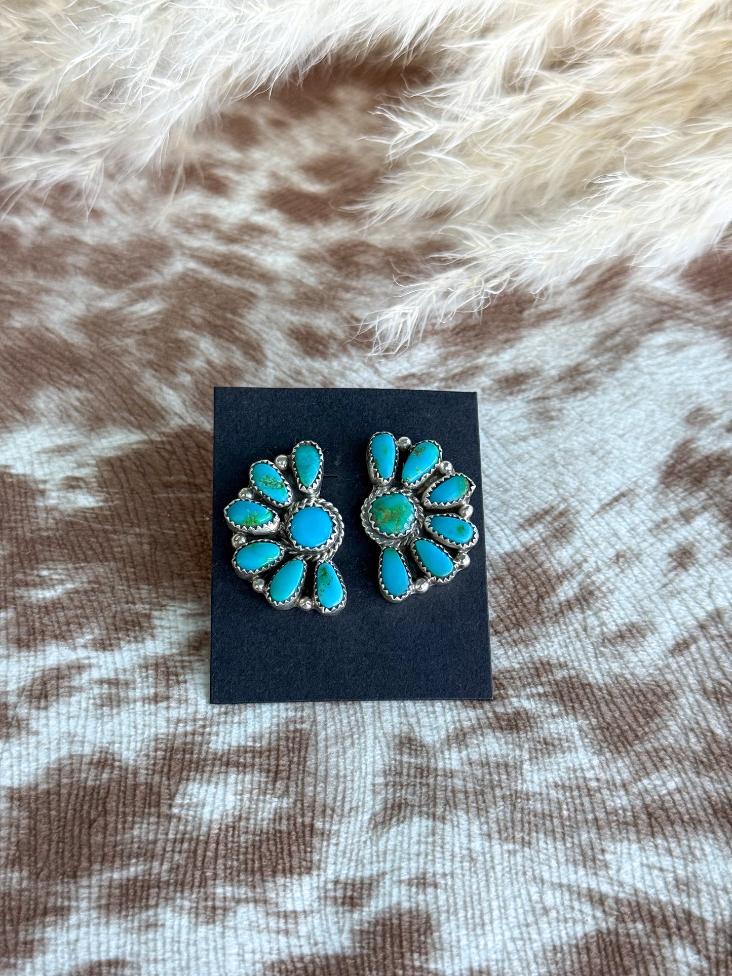 Native American Sonoran Gold Cluster Earrings