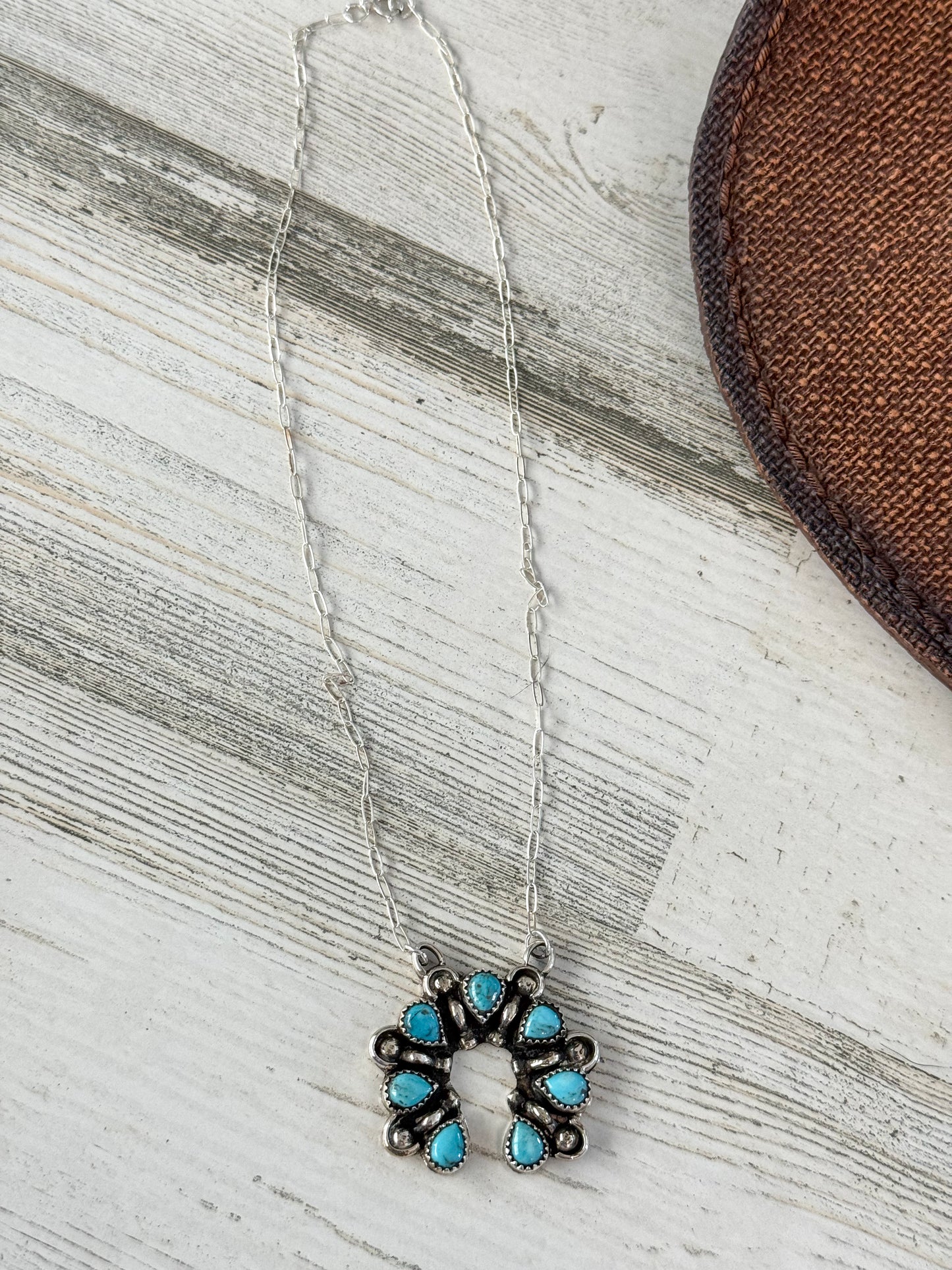 Native American Kingman Naja Necklace 16"