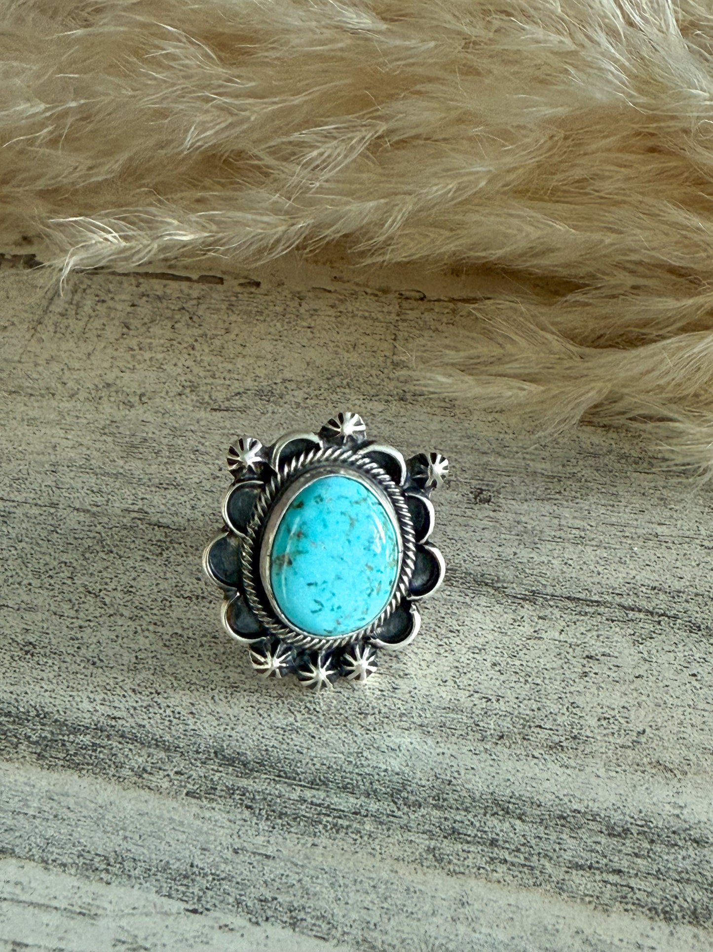 Native American Chilean Turquoise Adjustable Ring