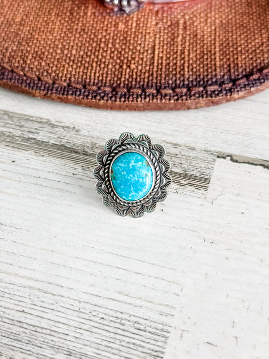 Native American Turquoise Ring 8
