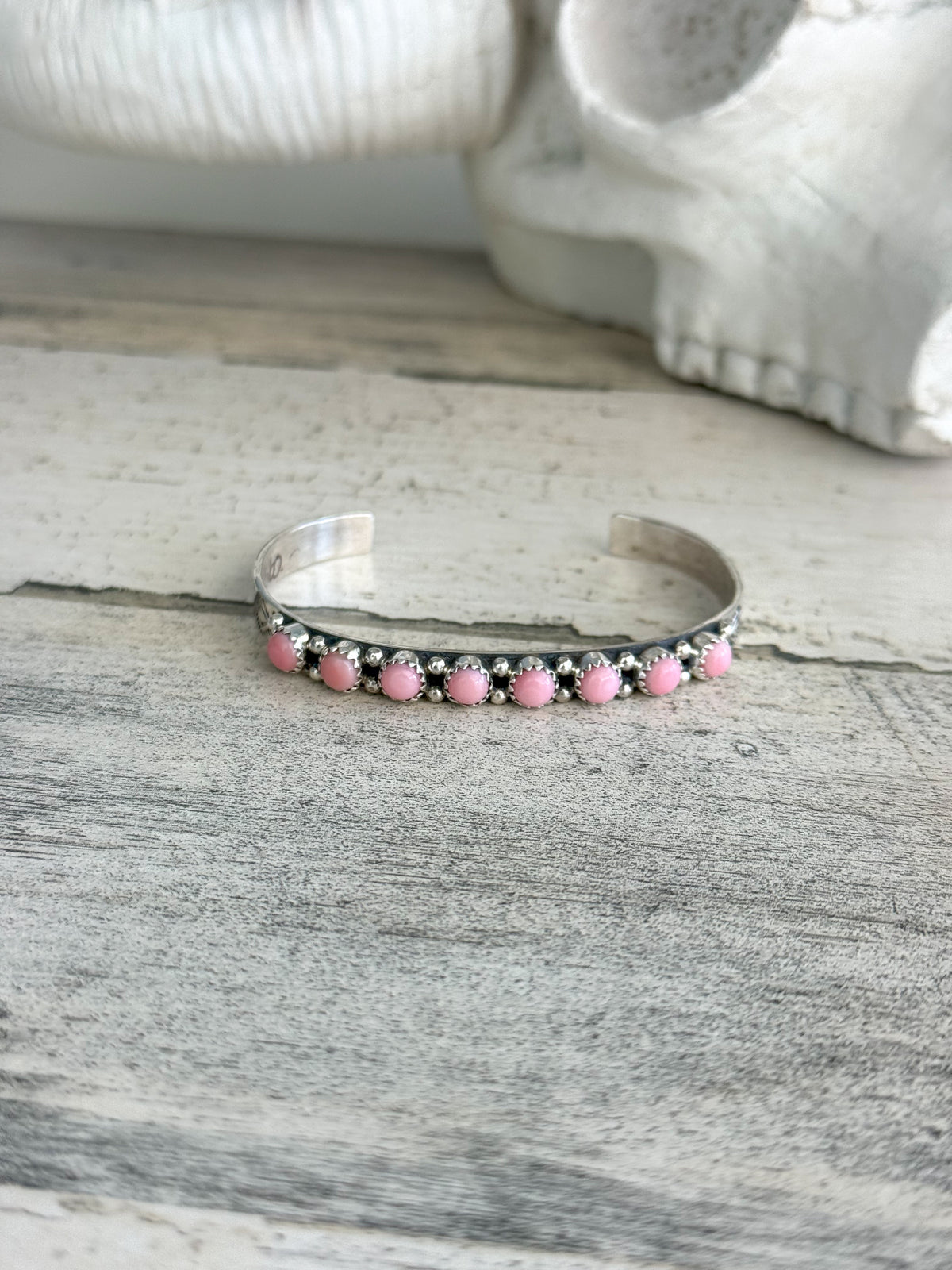Native American Pink Conch Cuff 6.5"