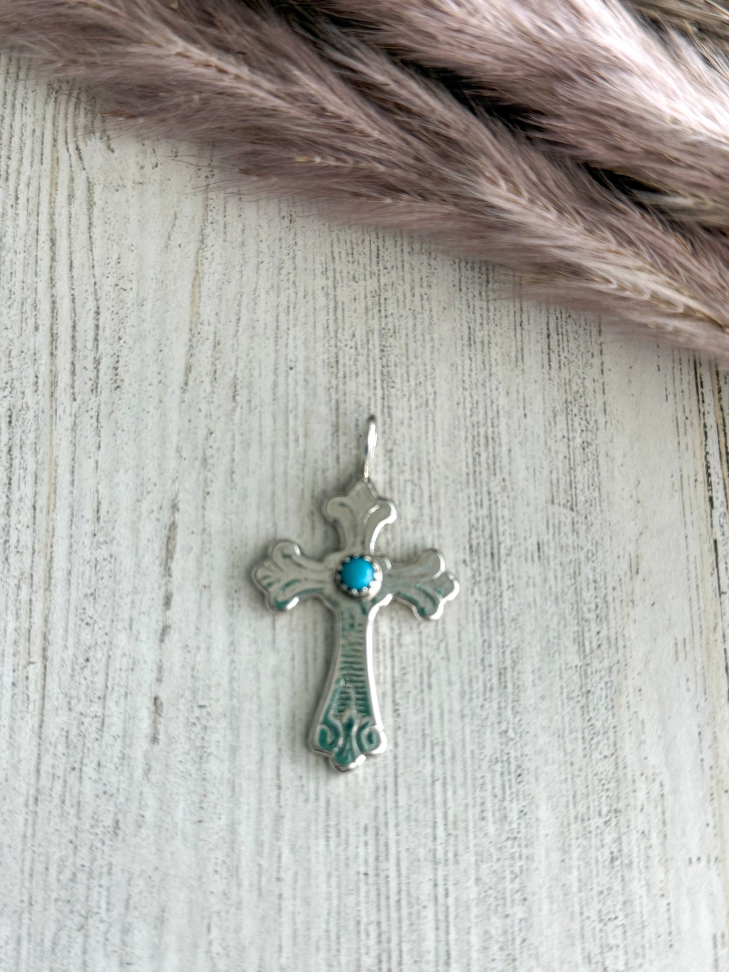 Native American Turquoise Cross Pendant