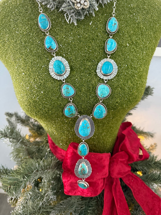 Native American Kingman Turquoise Lariat