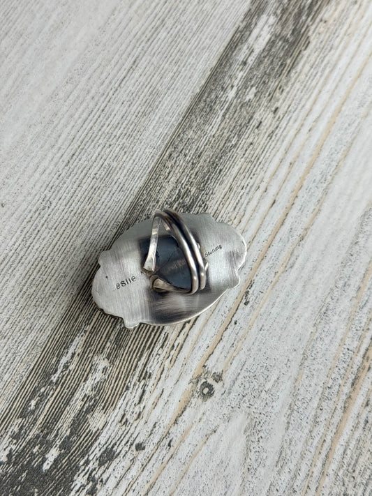 Native American Sonoran Rose Turquoise Ring 9.5