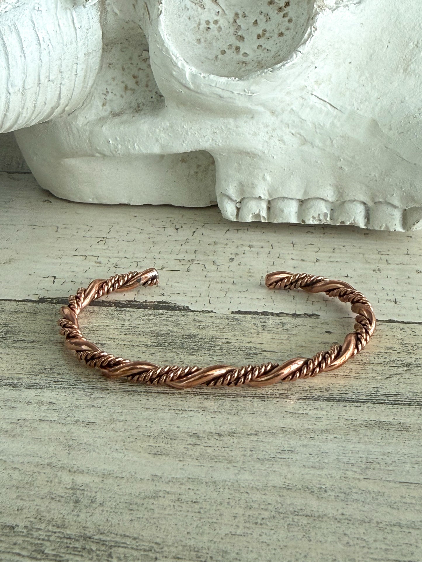 Native American Copper Cuff 6.75"