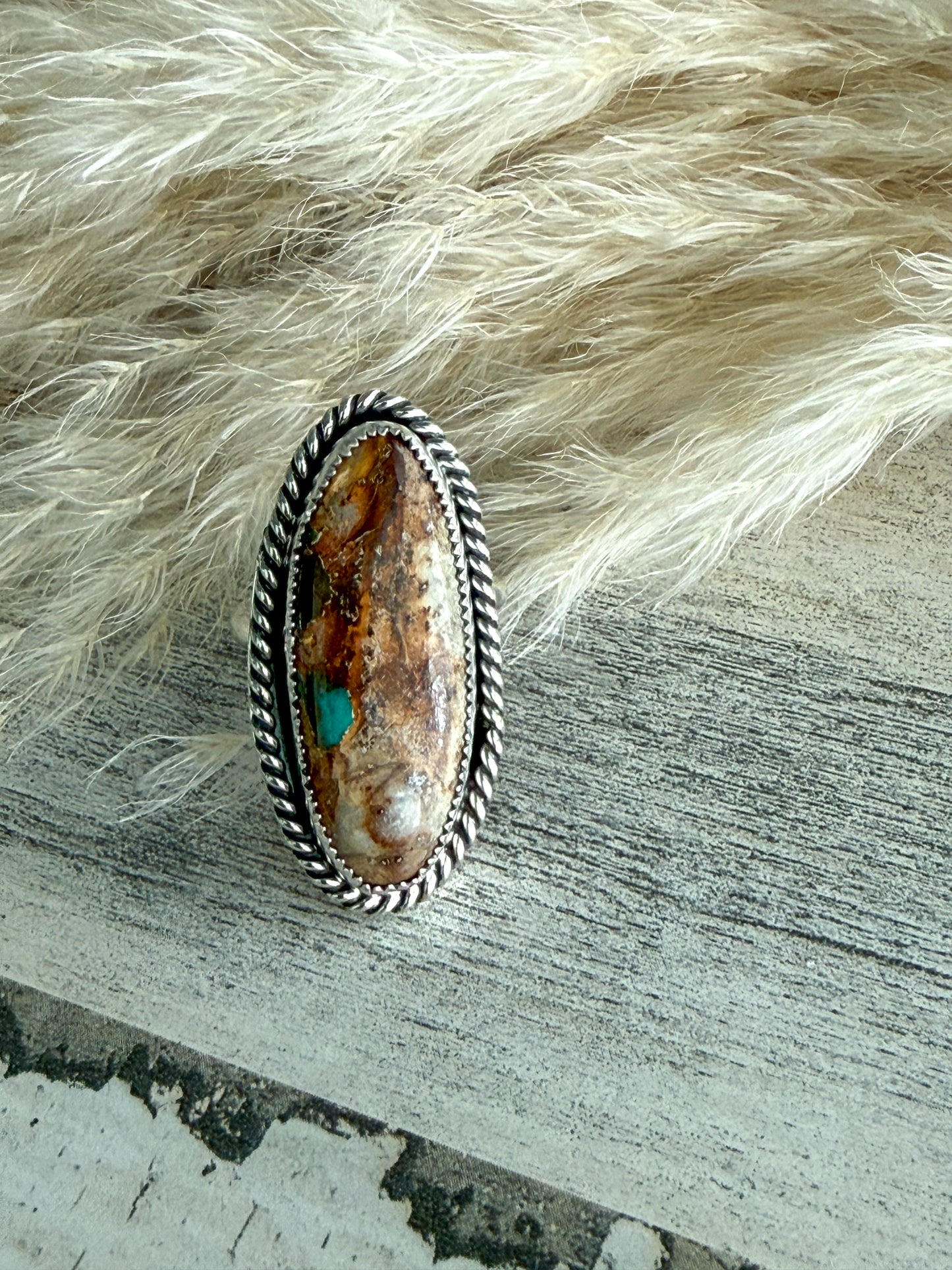Native American Adjustable Royston Ribbon Ring