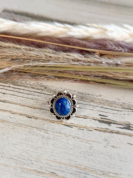 Native American Lapis Ring 7.5