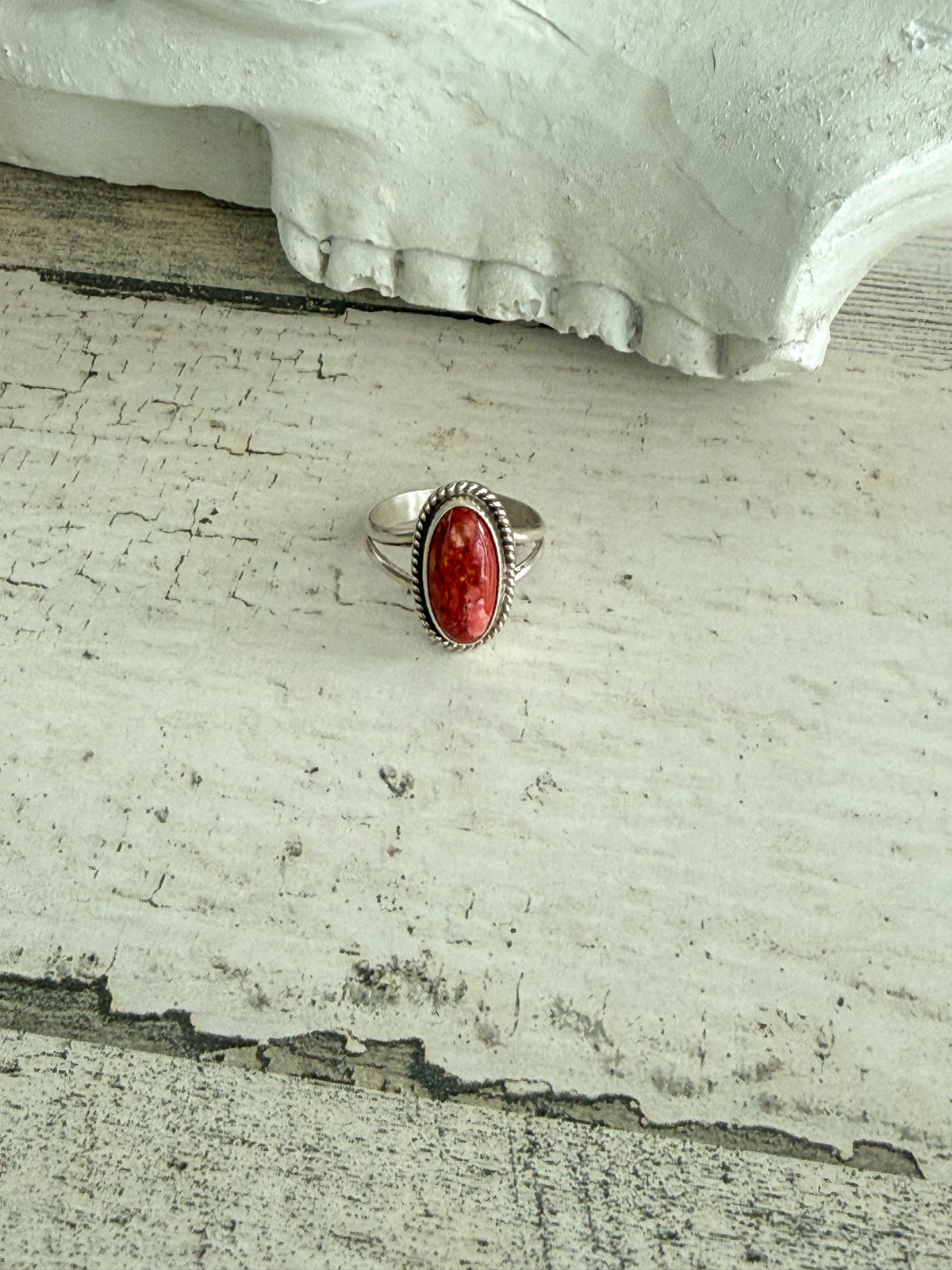 Native American Red Spiny Ring 6