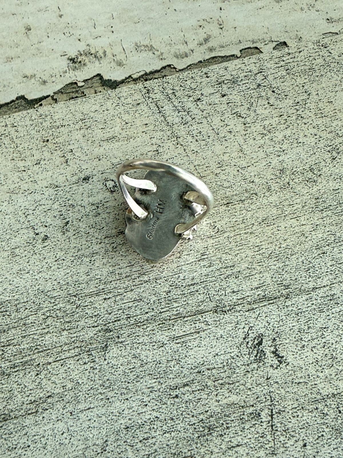 Native American Orange Spiny Leaf Ring 7.75
