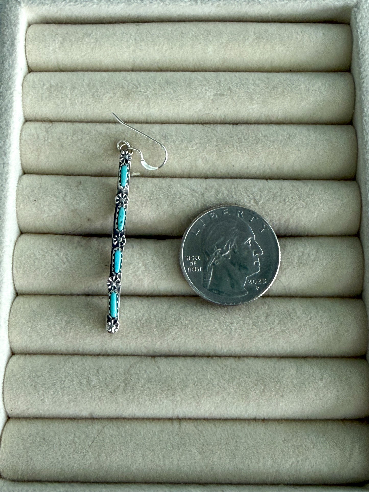 Native American Turquoise Dangle Earrings