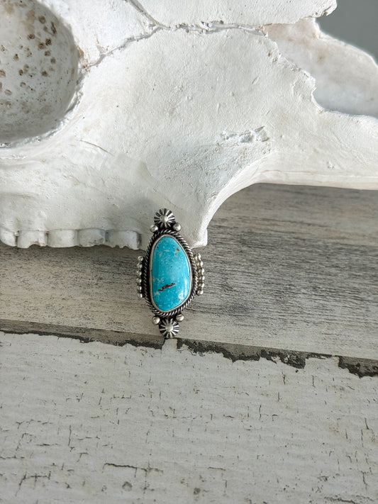 Native American Fox Turquoise Ring 6