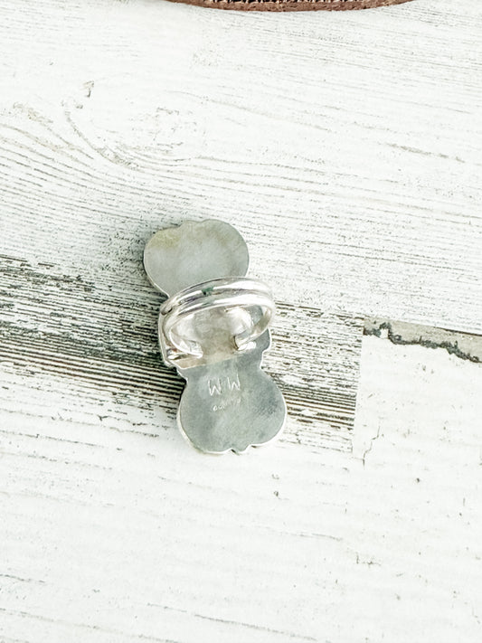 Native American Turquoise 3 Stone Ring 9