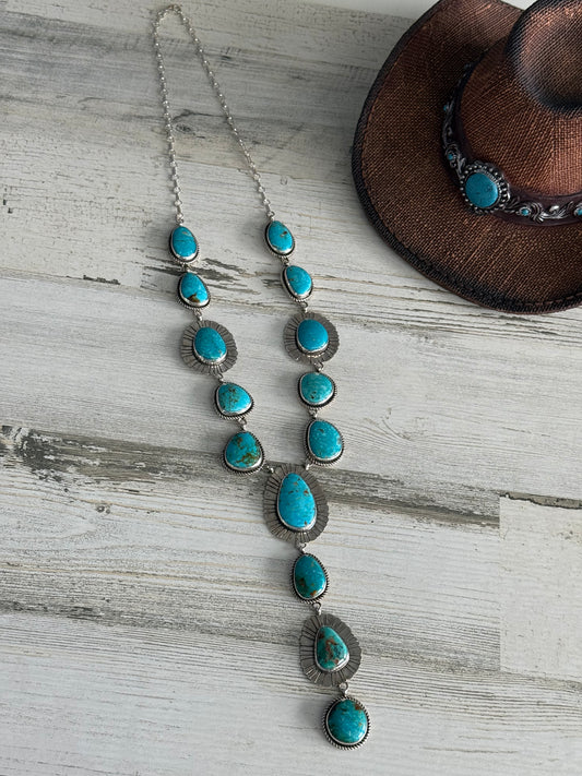 Native American Kingman Turquoise Lariat