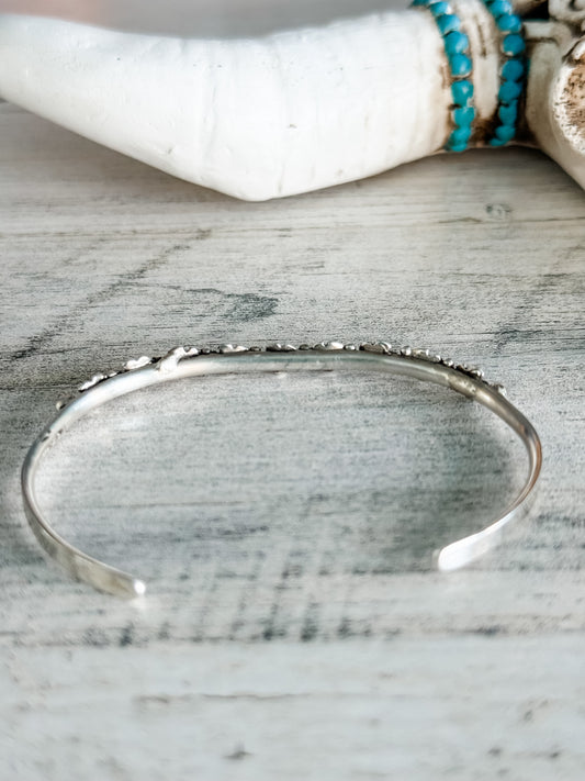 Native American Sterling Flower Bracelet
