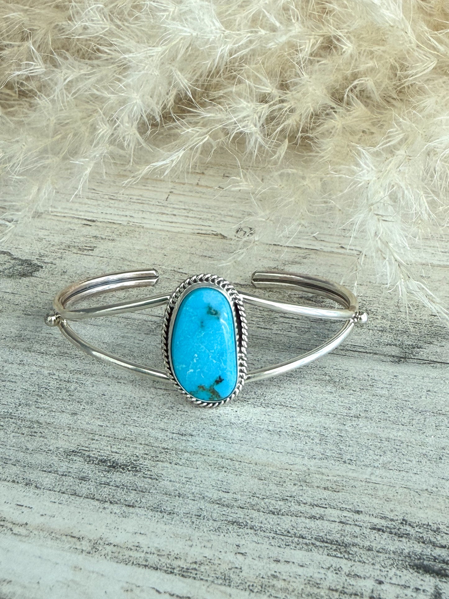 Native American Sonoran Gem Turquoise Cuff 6.25"