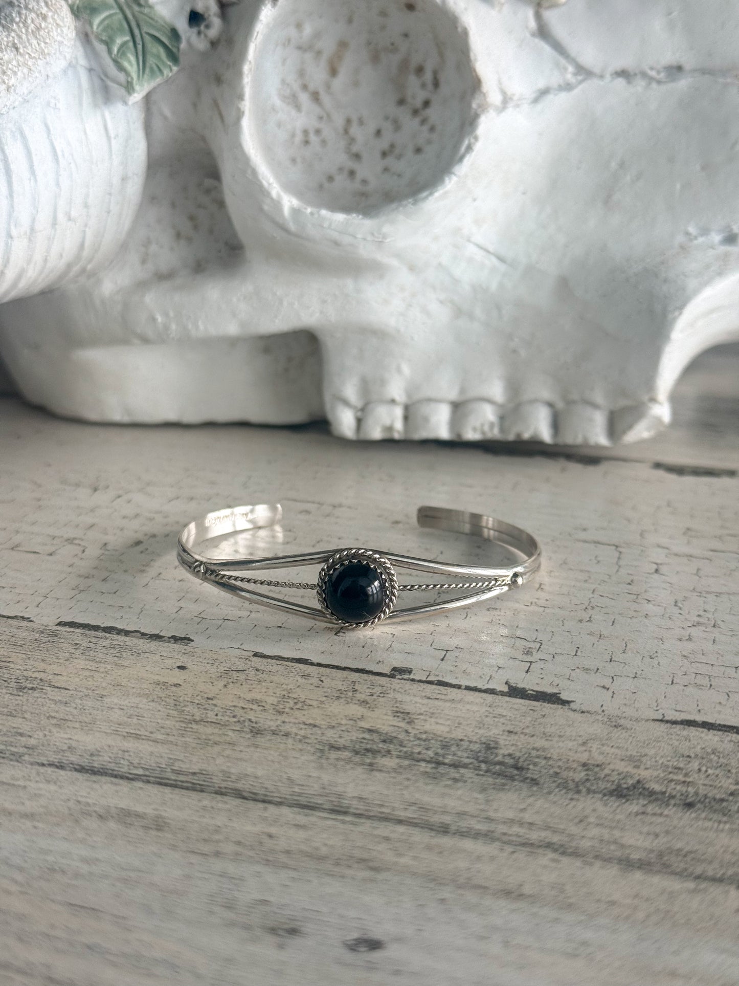 Native American Black Onyx Cuff
