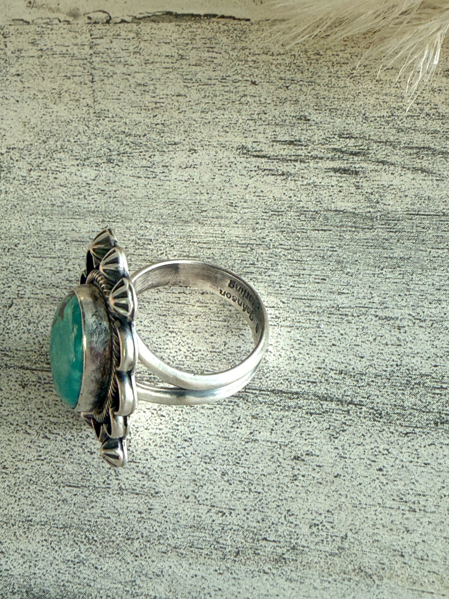 Native American Chilean Turquoise Adjustable Ring