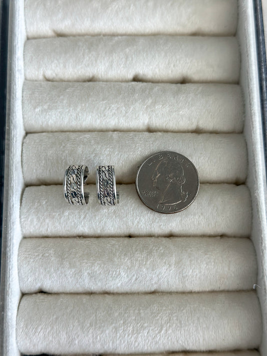 Native Made Sterling Silver Hoops