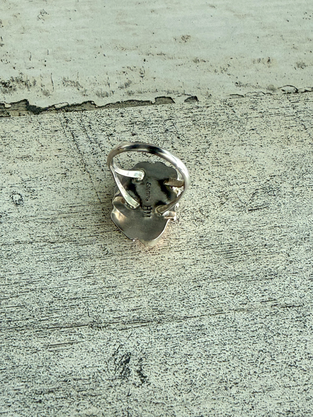 Native American Orange Spiny Leaf Ring 7