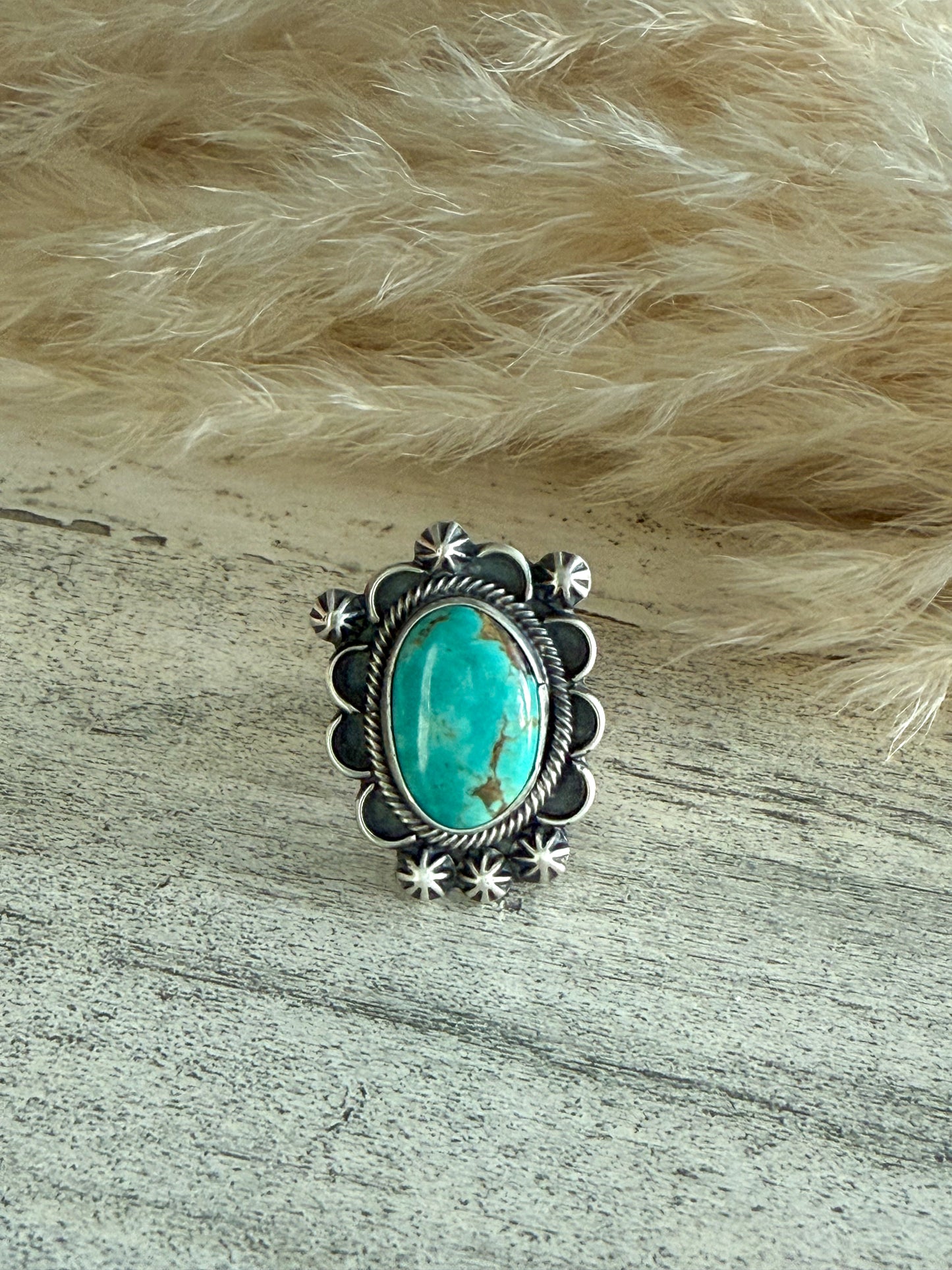Native American Chilean Turquoise Adjustable Ring