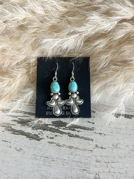 Native American Sonoran Gold Dangle Earrings