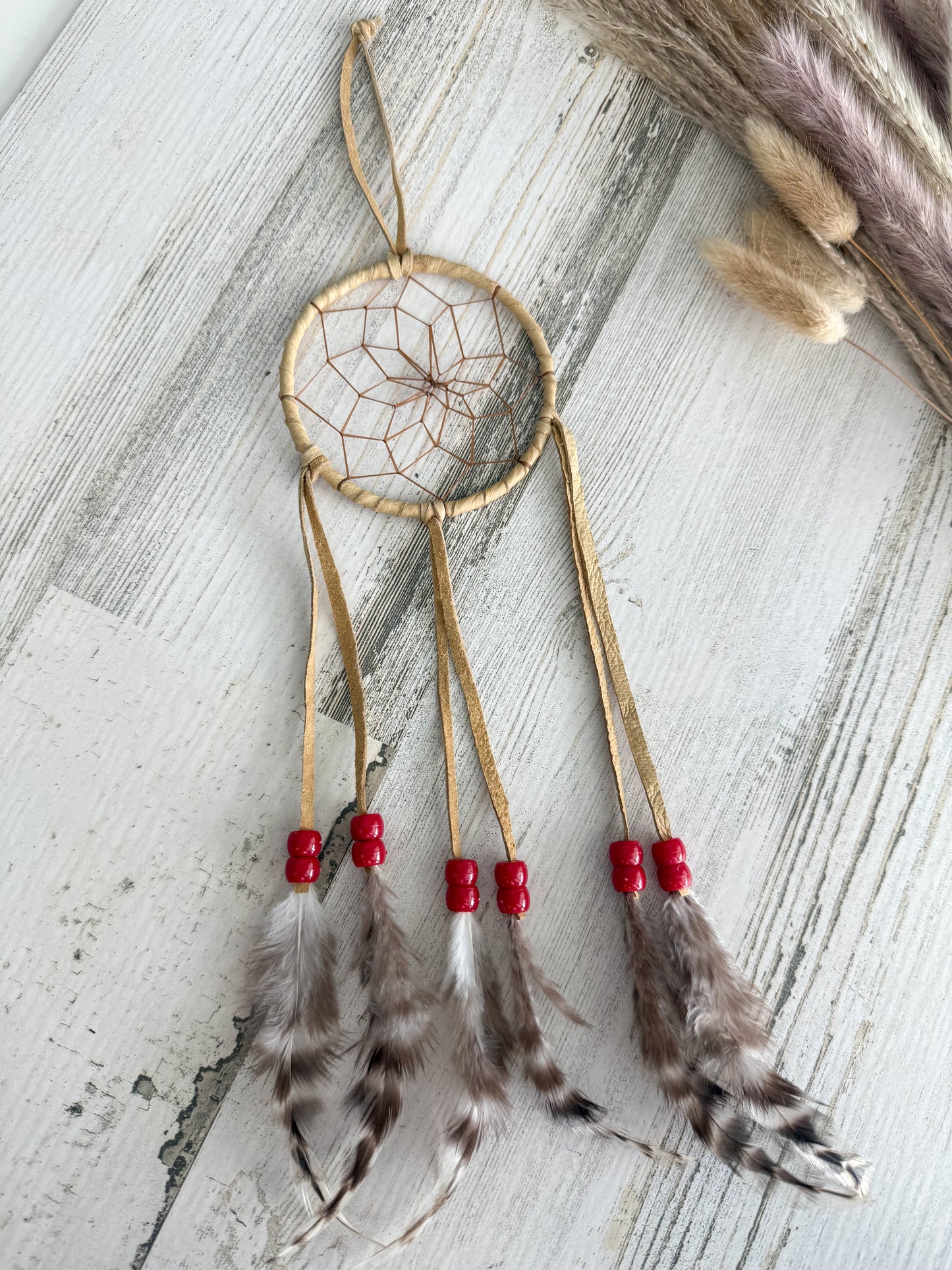 Native American 3" Dreamcatcher Tan