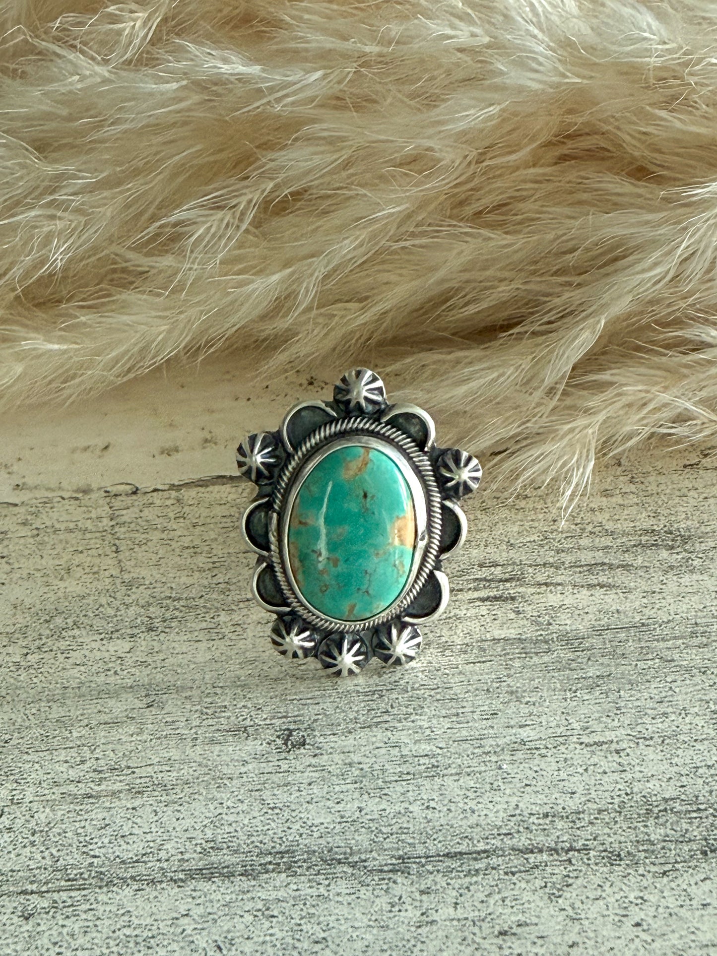 Native American Chilean Turquoise Adjustable Ring