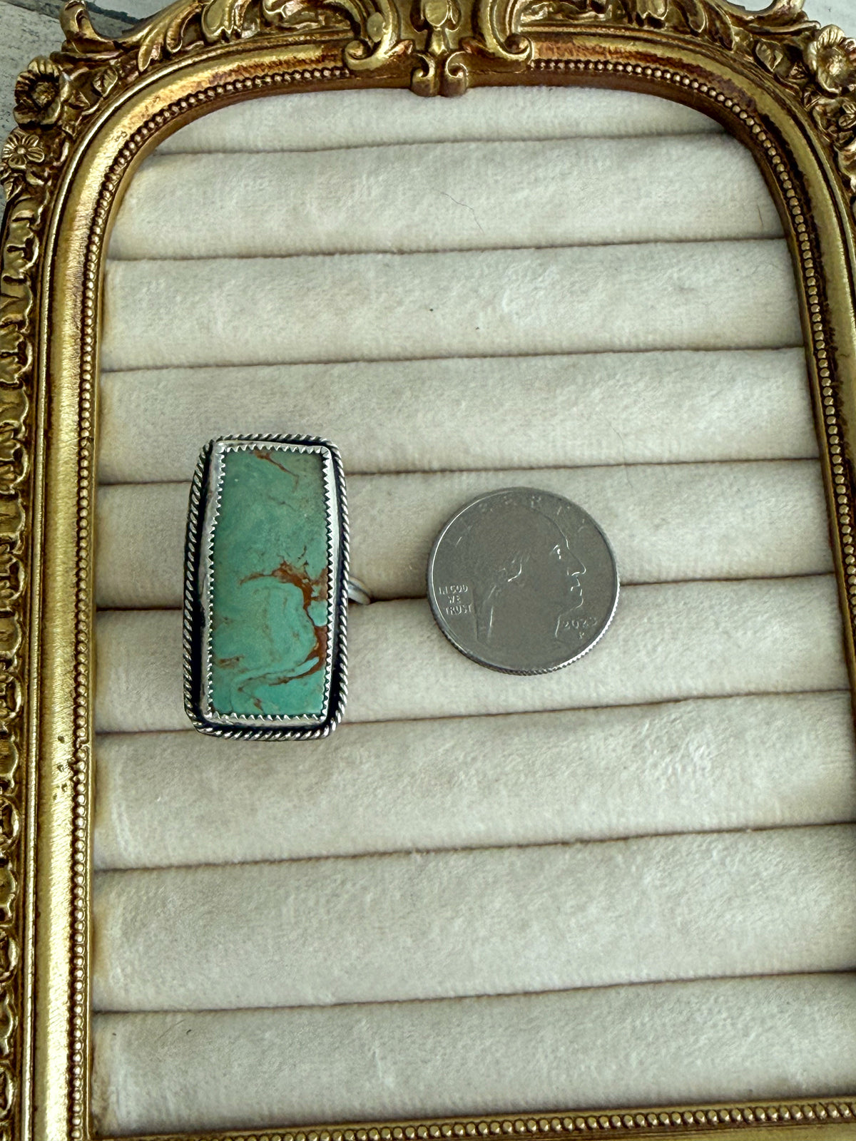 Native American Kingman Turquoise Adjustable Ring