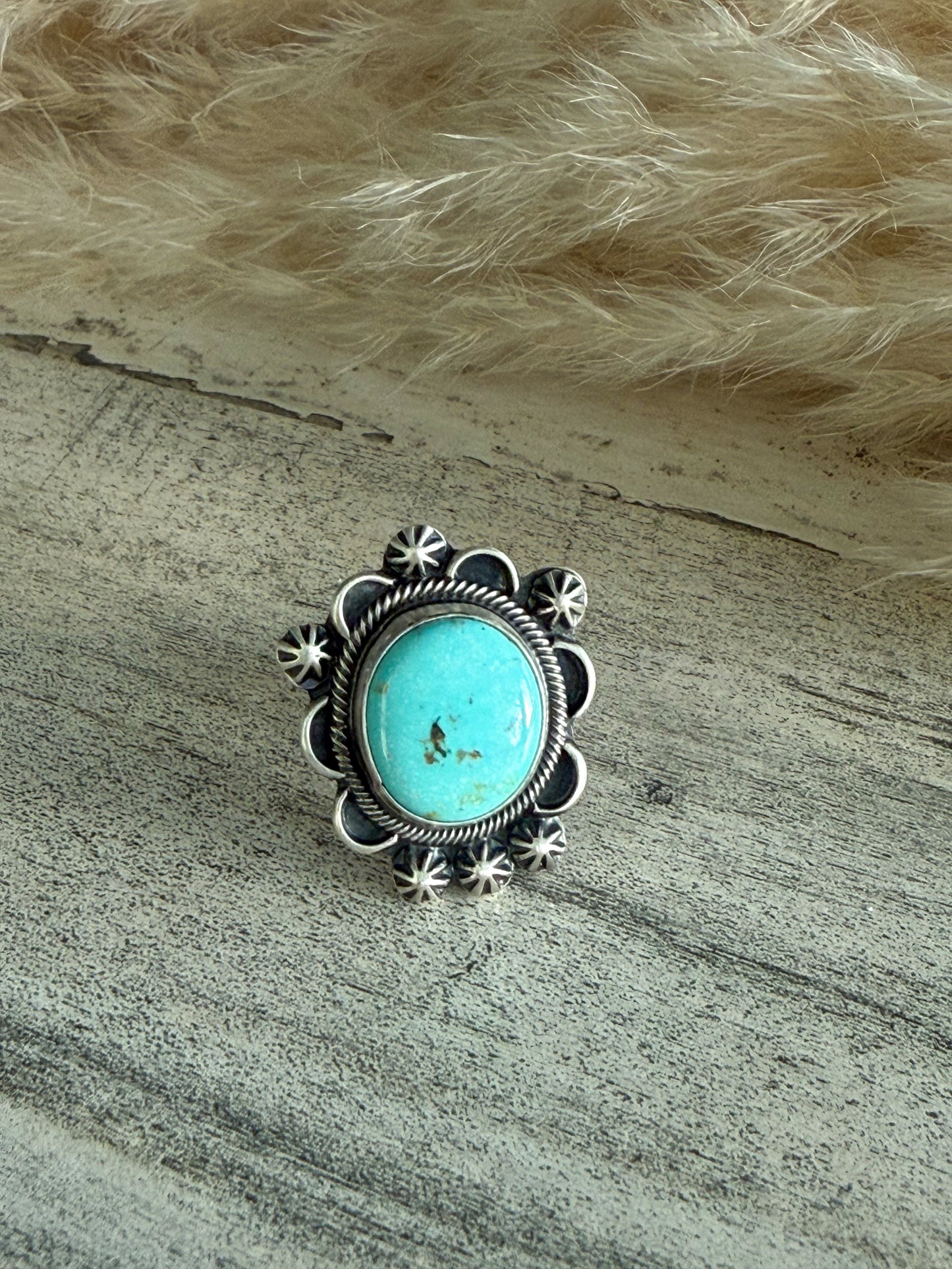Native American Chilean Turquoise Adjustable Ring