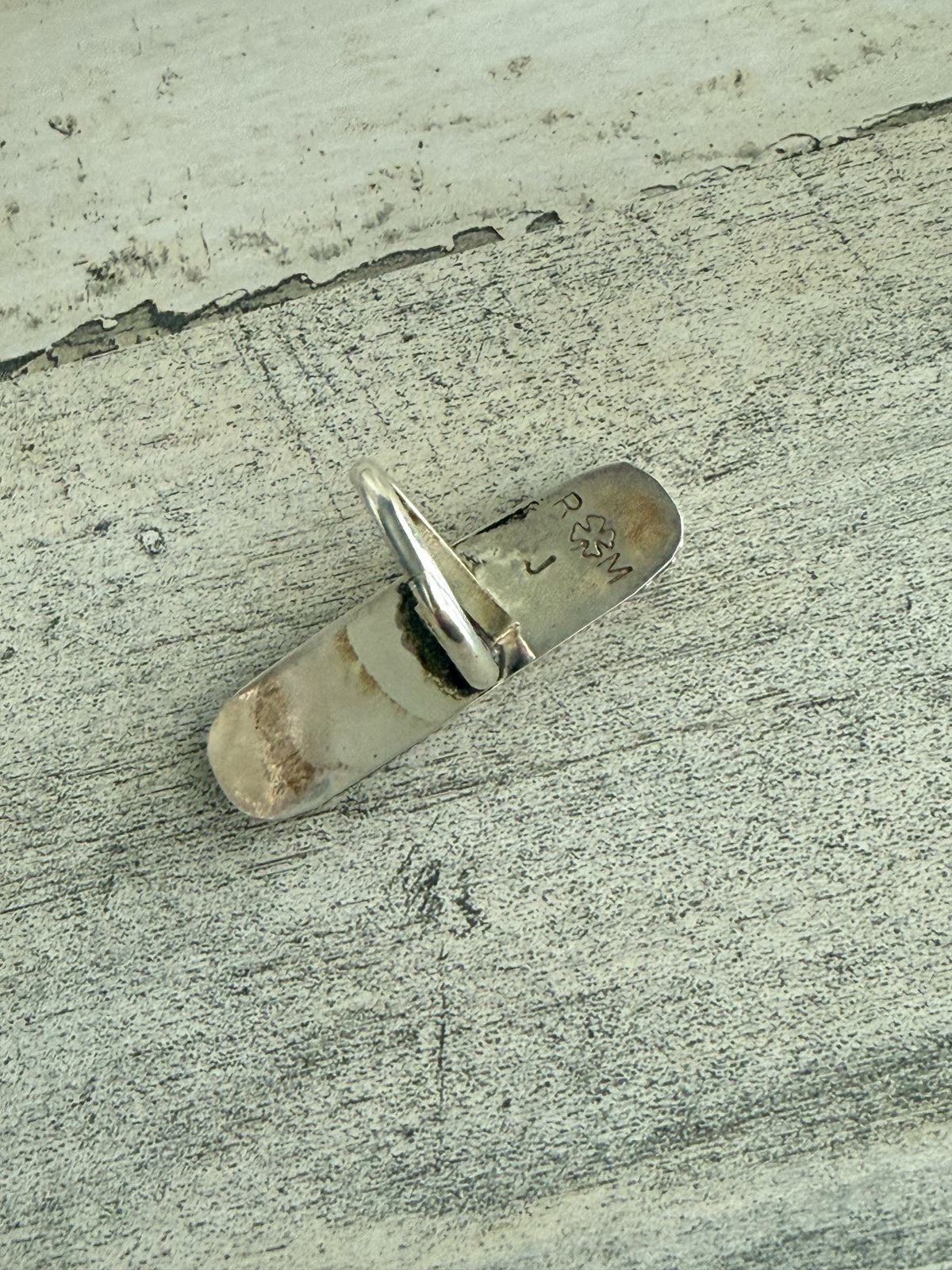 Native American Long Blue Kingman Adjustable Ring