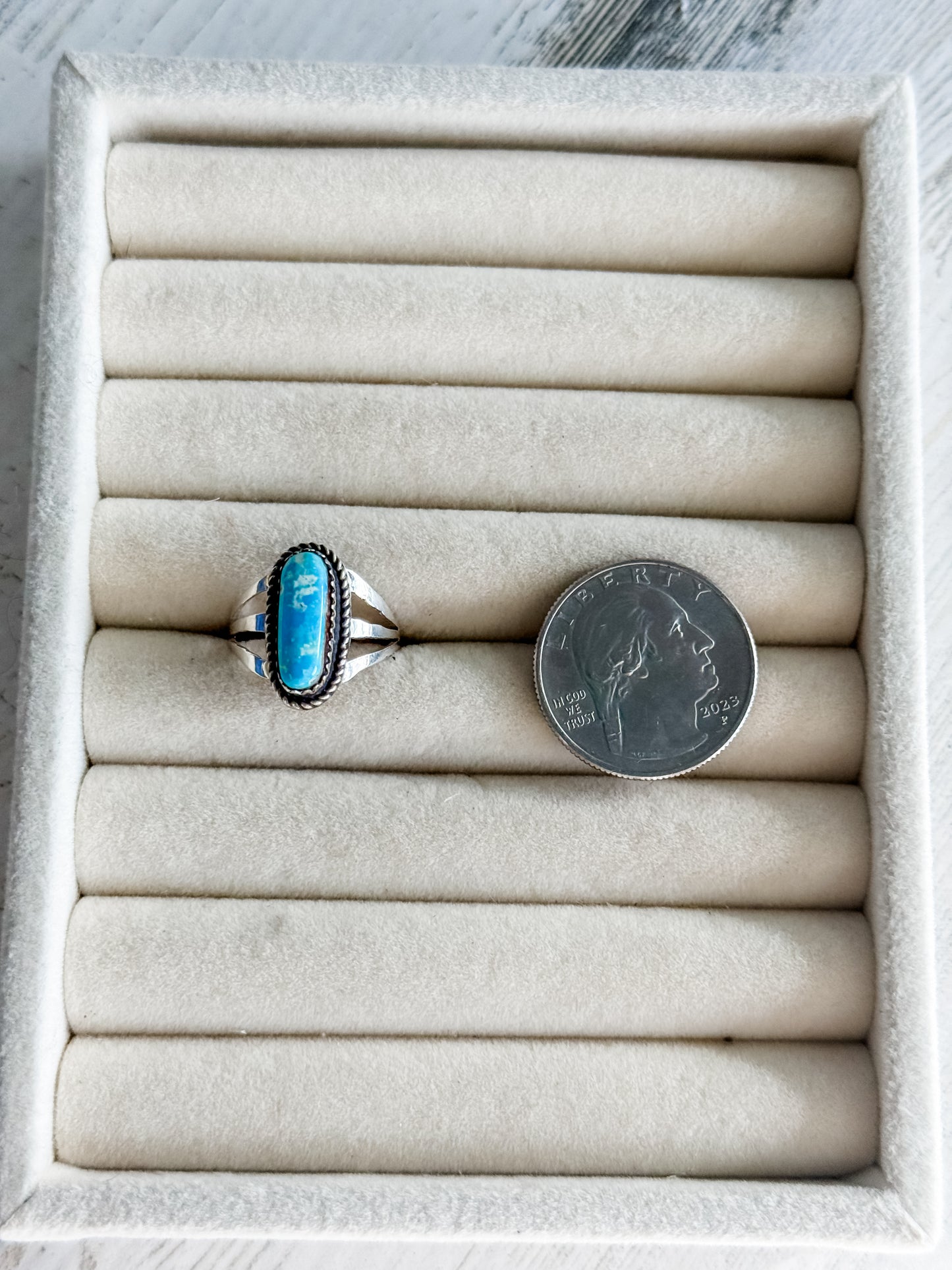 Native American Blue Turquoise Ring 7