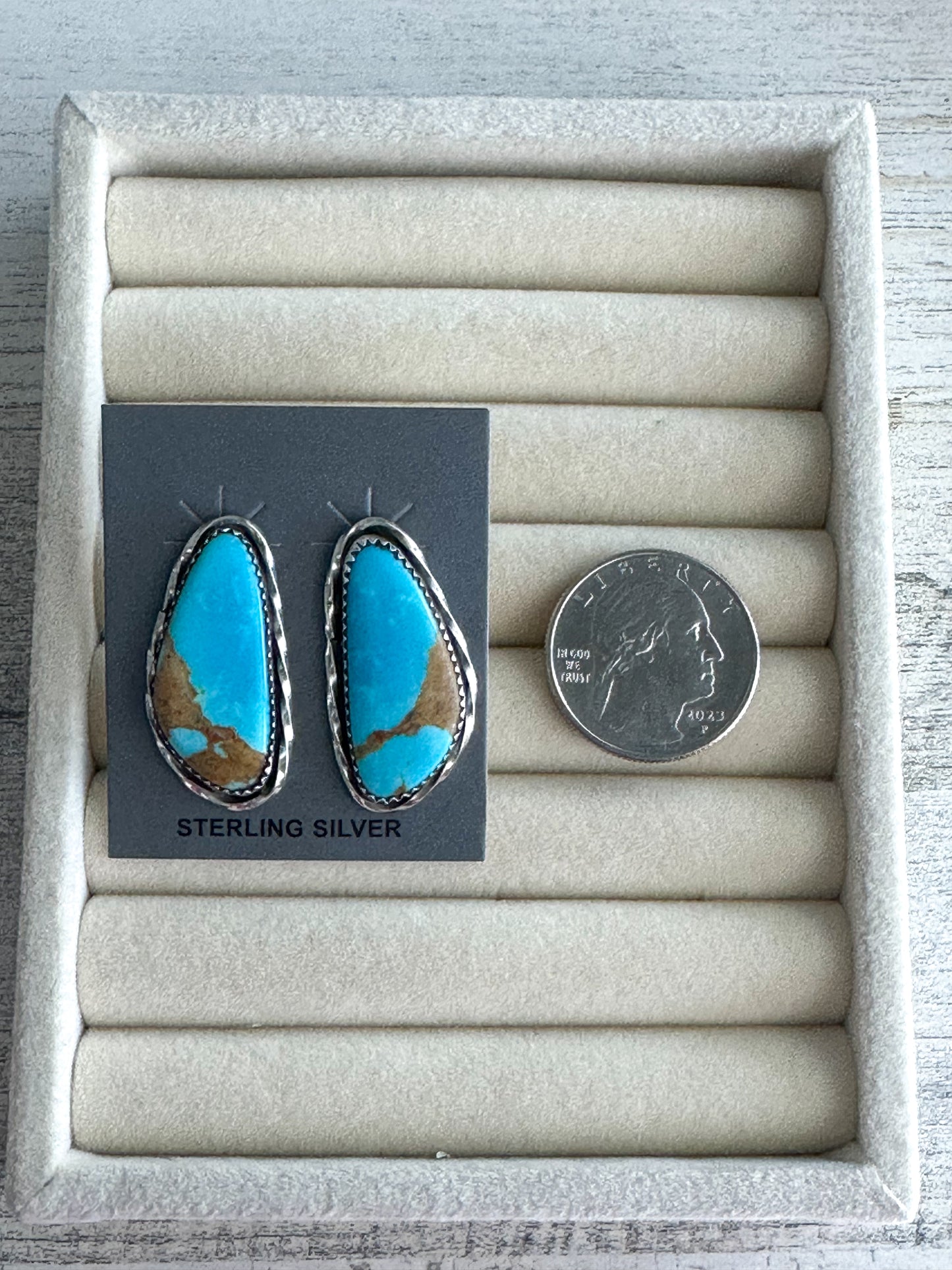 Native Made Sonoran Gold Turquoise Earrings