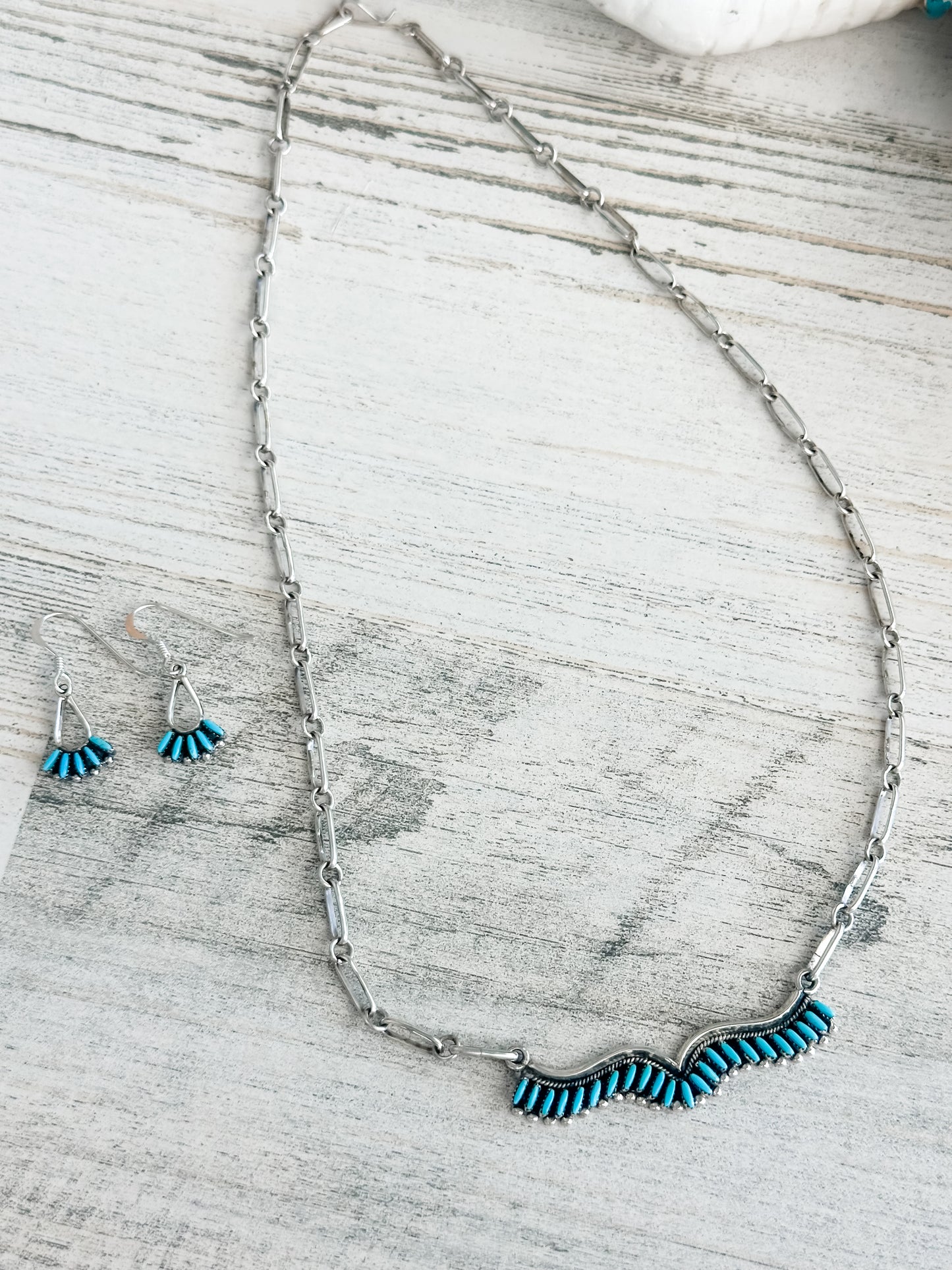 Native Made Turquoise Necklace/Earring Set