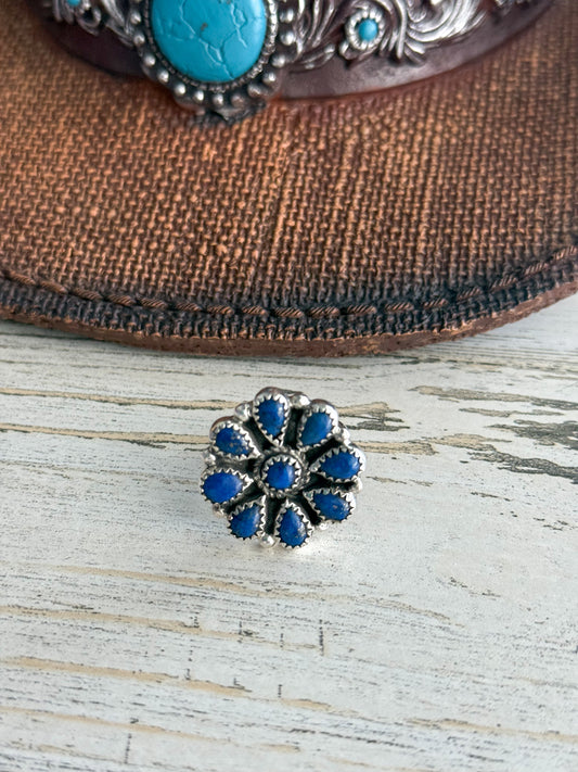 Native American Lapis Adjustable Ring