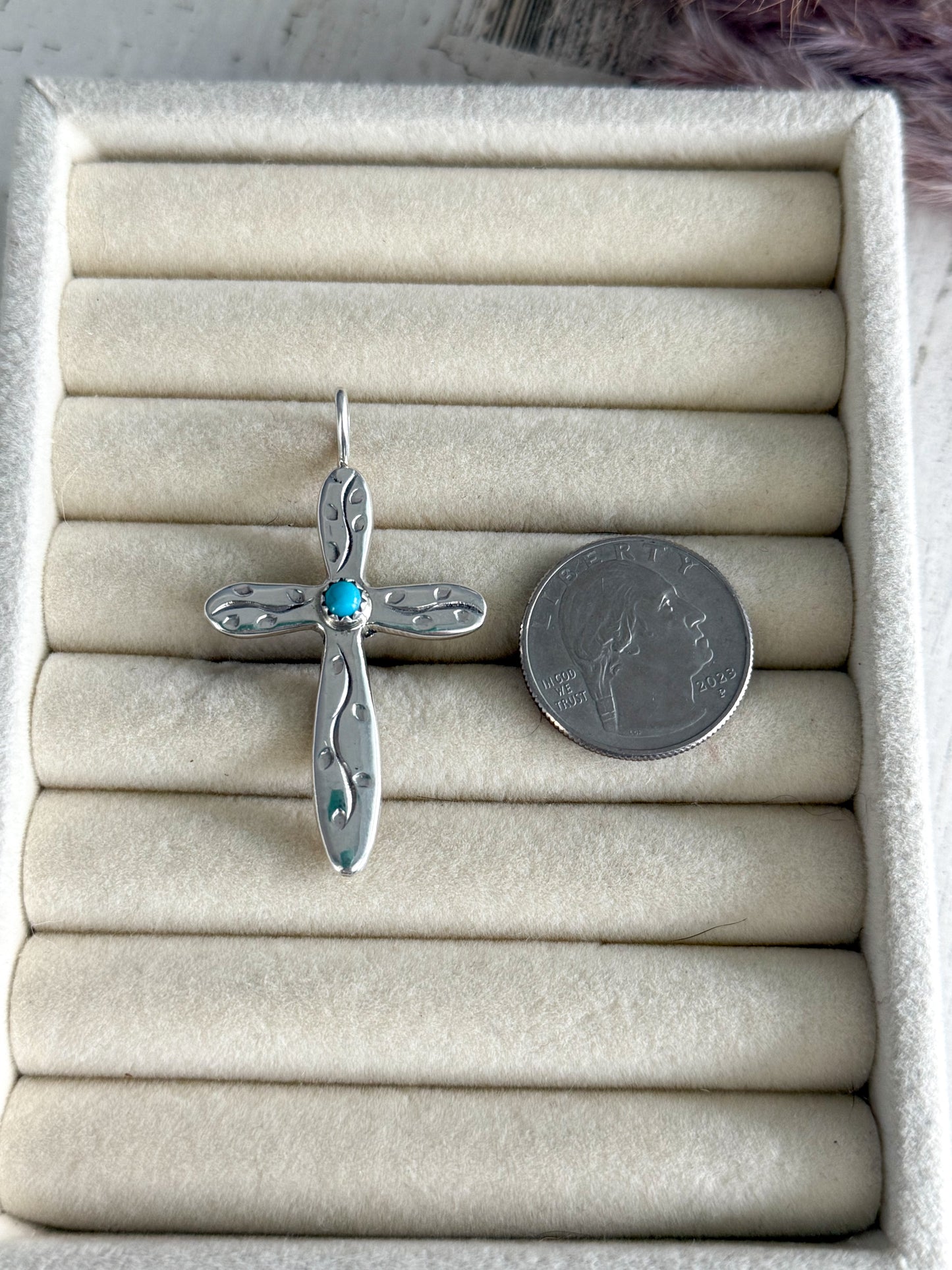 Native American Turquoise Cross Pendant