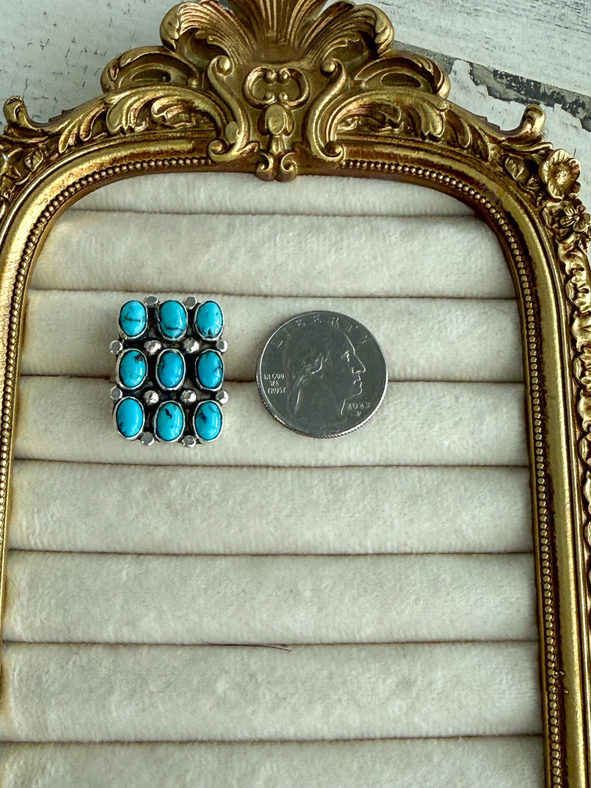 Native American Turquoise Ring 7.25