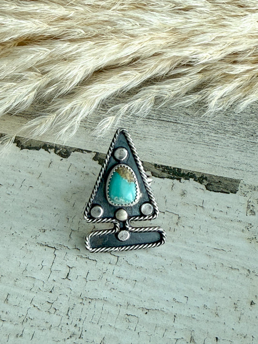 Native American Arrowhead Turquoise Ring 9