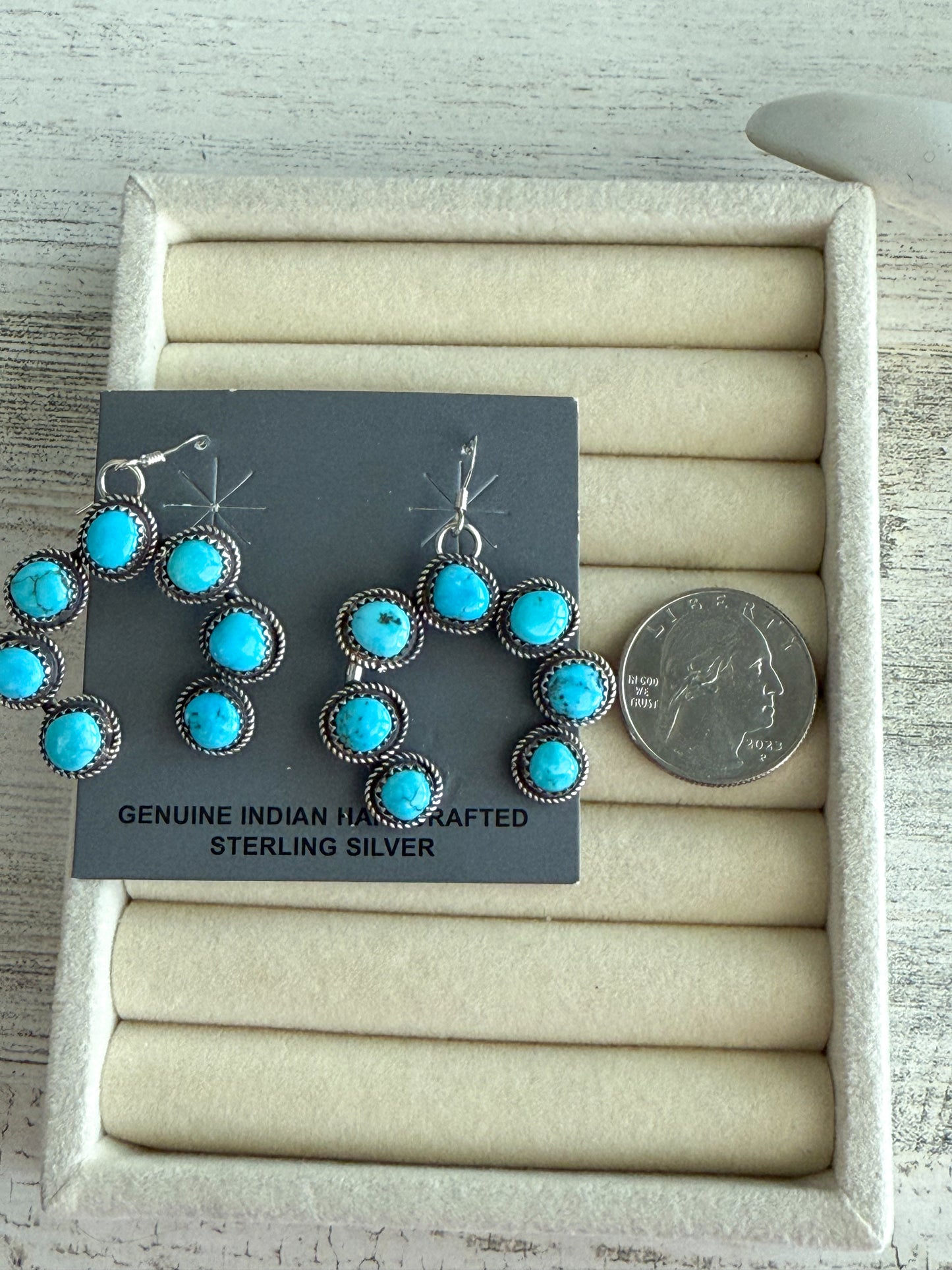 Native American Made Kingman Naja Earrings