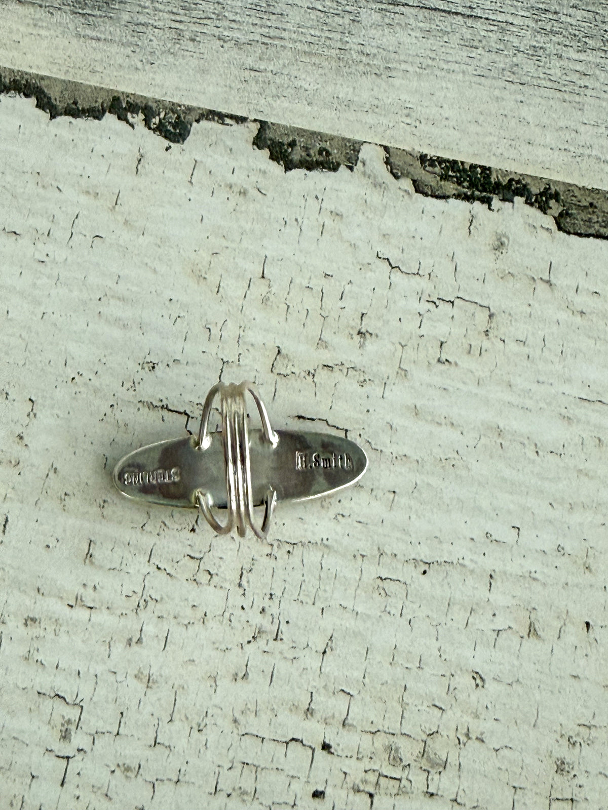 Native American #8 Turquoise Inlay Ring 6.75
