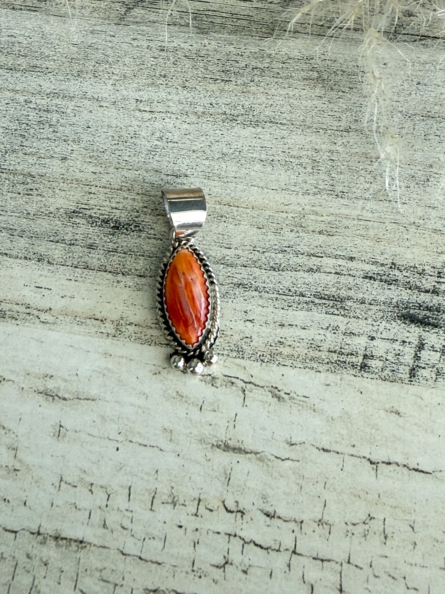 Native American Orange Spiny Pendant