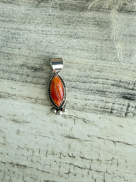 Native American Orange Spiny Pendant
