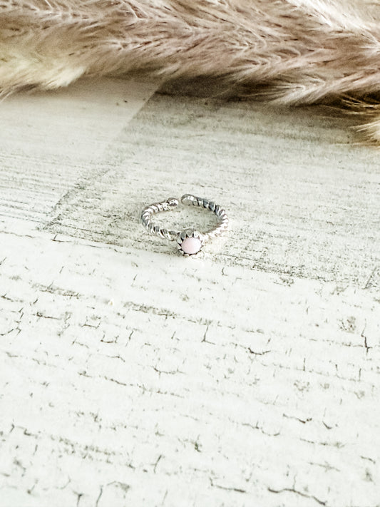Native American Pink Conch Adjustable Toe/Pinky Tip Ring
